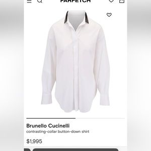 Cucinelli Monili trimmed collar button up shirt